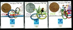 ES-279 ISREAL SUMMER OLYMPICS ATHERNS W/TABS SC 1568-70 SG 1787-9  MNH $5