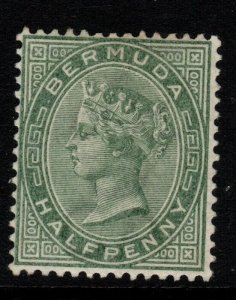 BERMUDA SG21a 1893 ½d DEEP GREY GREEN MTD MINT