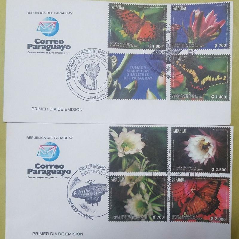 V. dc L) 2017 PARAGUAY, TUNAS AND BUTTERFLIES OF THE PARAGUAY, NATURE, FLOWE