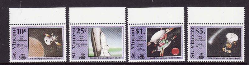 St. Vincent-Sc#1475//1482-Unused NH half-set-Space-Voyages of Discovery-1991-