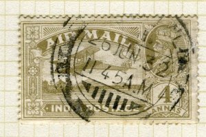 INDIA; 1929 early GV Airmail issue fine used 4a. value