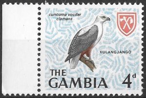 Gambia 4d Kulangjango (Fish Eagle) Bird issue of 1966, Scott 220 MNH