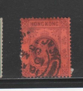 HONG KONG #73  1903  4c  KING EDWARD VII    USED F-VF  a