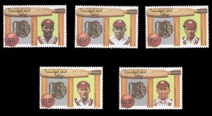 Trinidad and Tobago #471-475 Cat$16.50, 1988 Cricket, set of five, never hinged