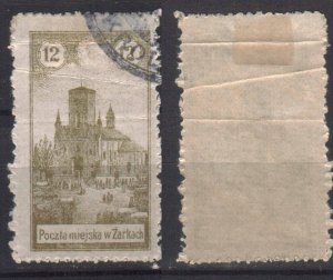 POLAND STAMPS 1918 LOCAL ZARKI Mi.#3. FORGERY?. CTO