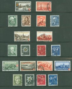 Switzerland #B117-8/120-9/133-40  Single (Complete Set)