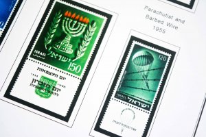 COLOR PRINTED ISRAEL [+TABS] 1948-1970 STAMP ALBUM PAGES (73 illustrated pages)