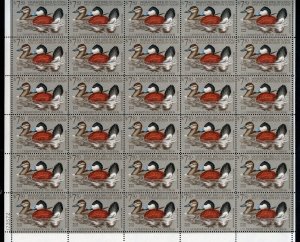 UNITED STATES SCOTT #RW48 DUCK SHEET (30) COMPLETE SHEET INTACT SELVAGE MINT NH