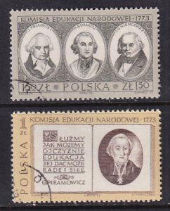Poland 1973 Sc 2000-1 Piramowicz Sniadecki Kollataj Niemcewicz  Stamp CTO