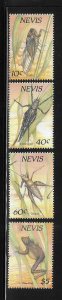 Nevis 1989 Nocturnal insects and Frogs Sc 582-585 MNH A2224