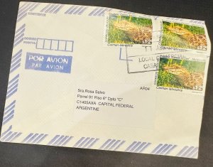 CM) 2003. URUGUAY. MULTIPLE ALLIGATOR STAMPS. COVER MAILED TO ARGENTINA. XF