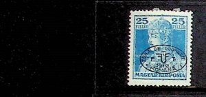 HUNGARY - ROMANIAN OCCUPATION Sc 2N30a LH ISSUE OF 1919 - BLACK OVERPRINT ON 25f