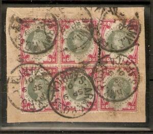 SOUTH AFRICA-BR.ARMY PO SGZ17 1901 1/= BLOCK OF 6 USED