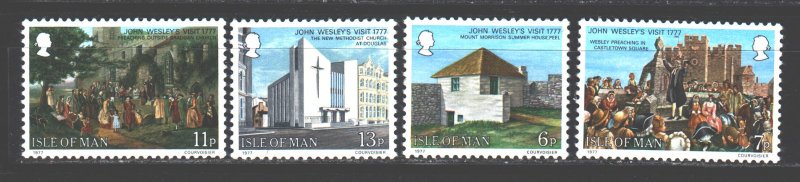 Isle Of Man. 1977. 101-4. Wesley the Protestant preacher. MNH.