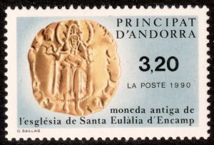 Andorra (French) #398  MNH - Ancient Coin (1990)