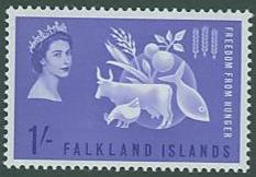 Falkland Islands SC# 146 Feedom from Hunger 1shilling, MH