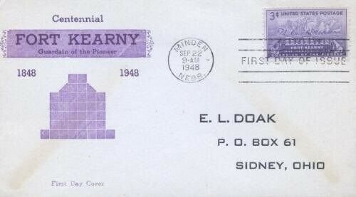 970 3c FORT KEARNY - Unlisted E. L. Doak