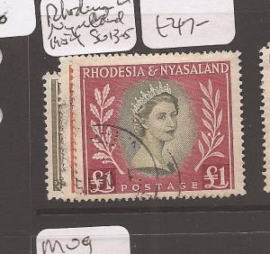 Rhodesia & Nyasaland 1954 SG 13-5 VFU (1caw)