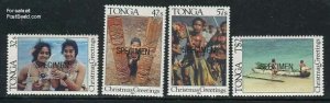 Tonga 1986, Christmas 4v, SPECIMEN, MNH