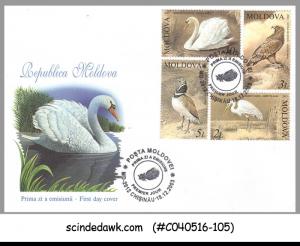 MOLDOVA - 2003 THE RED BOOK OF MOLDOVA / BIRDS - 4V -  FDC