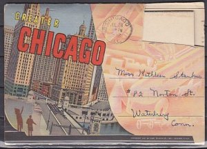 United States. Chicago. Postcard Folder. Stamp was Removed.