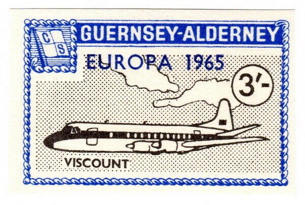 (I.B) Guernsey Cinderella : Alderney 3/- (Commodore Shipping)  