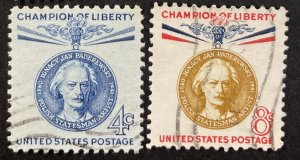 US #1159-1160 Used F/VF 4c/8c Champion of Liberty: Ignacy Paderewski [B44.1.4]