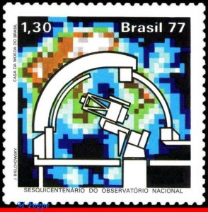 1529 BRAZIL 1977 ASTROPHYSICS OBSERVATORY, ASTRONOMY, SPACE, MI# 1621 C-1008 MNH