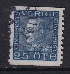 Sweden   #175   used  1925  Gustav V  25o  dark blue