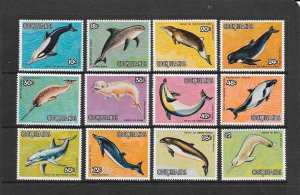 WHALES, DOLPHINS -  COOK ISLANDS #767-778