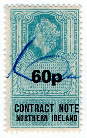 (I.B) Elizabeth II Revenue : Contract Note (Northern Ireland) 60p