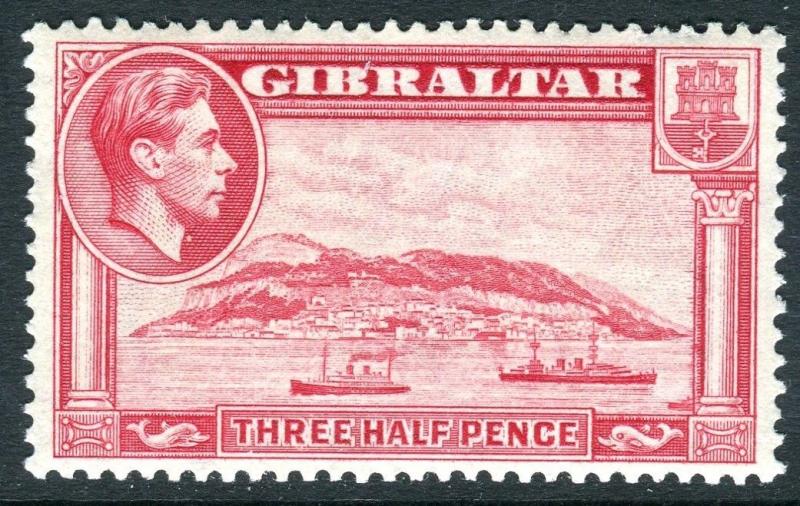 GIBRALTAR-1938-51 1½d Carmine Perf 13½.  An unmounted mint example Sg 123a