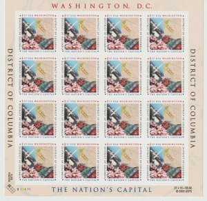 U.S.  Scott# 3813 2003 District of Columbia Issue MNH S/S #2