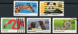 US Sc# 2705-2709 Used : : Complete Set, Wild Animals