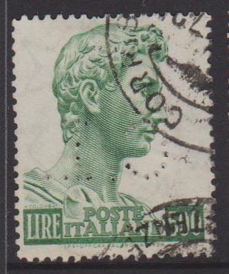 Italy Sc#690 Used Perfin CL
