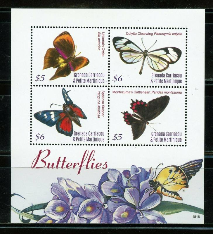 GRENADA  2019  BUTTERFLIES   SHEET  MINT NEVER  HINGED 