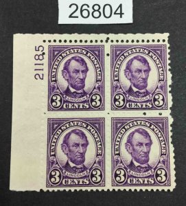 US STAMPS #635 MINT OG H PLATE BLOCK LOT #26804