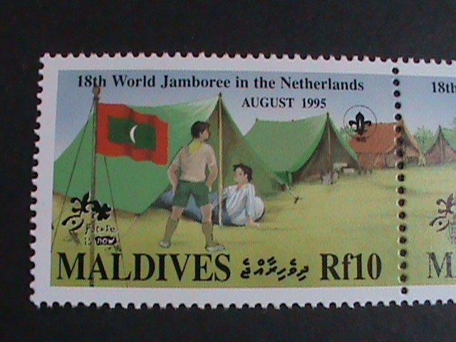 MALDIVES ISLAND-SCOUTING YEAR MNH STRIP  VERY FINE WE SHIP TO WORLD WIDE