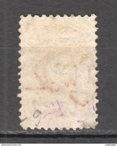 Tas103 1871 Australia Tasmania One Shilling Perforated By The Post Office Gib...