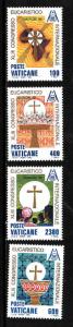 Vatican City-Sc#761-4-Unused NH set-Eucharistic Congress-1985-