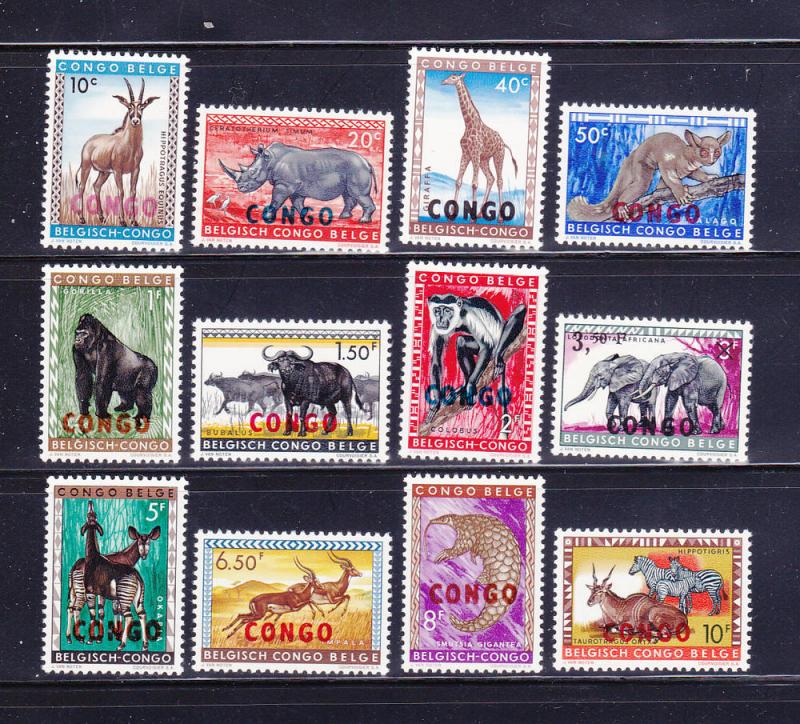 Congo Democratic Republic 341-352 Set MNH Animals (B)