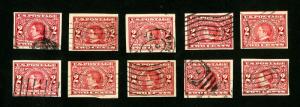 US Stamp # 371 F-VF Lot of 10 Used Catalogue Value $210.00