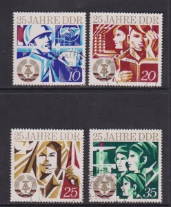 German Democratic Republic DDR  #1549-1552 used 1974  anniversary DDR