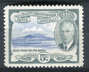 ST.KITTS NEVIS; 1950s early GVI issue fine Mint hinged 5c. value