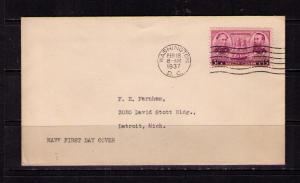 US Sc# 792 FDC USS Hartford Farragut USS Powhatan Porter