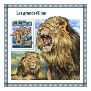 Togo - 2017 Big Cats on Stamps - Stamp Souvenir Sheet - TG17619b