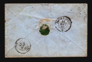 France 1860 Cover / Paris CDS - Z15685