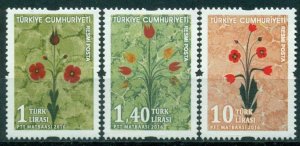 Turkey 2016 MNH Official Stamps Scott O337-339 Flowers