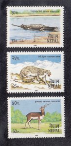 Nepal Scott #425-427 MNH