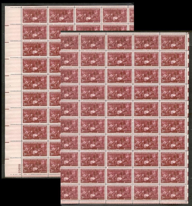 UNITED STATES (50) Complete Sheets Stamps ALL Mint Never Hinged FV=$99+